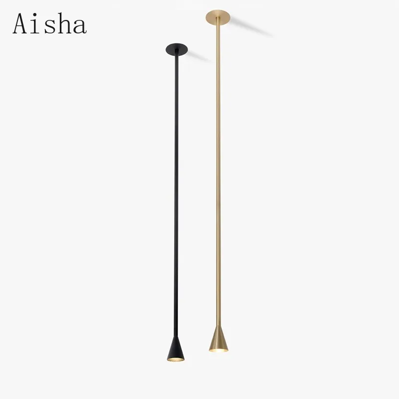 Minimalist Postmodern Bedroom Headboard Pendant Light Black/gold Nordic Designer Pendant Lamp Bar Counter Sofa Side Fixture