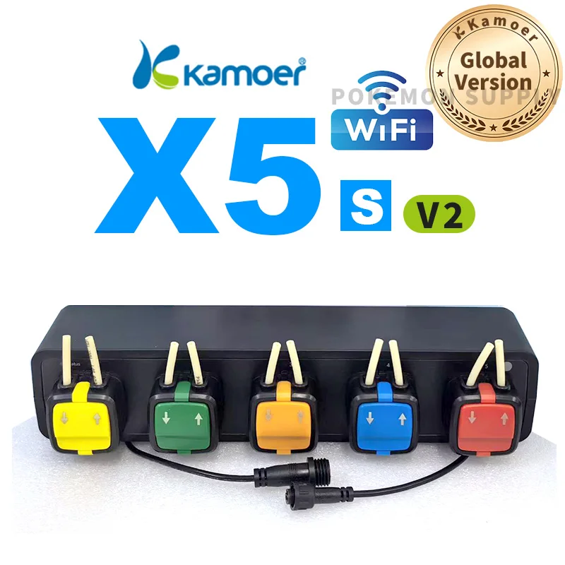 Kamoer X5S V2 WiFi Pro Programmable Peristaltic Dosing Pump Automatic Doser for Marine Coral Reef Saltwater Aquarium Fish Tank