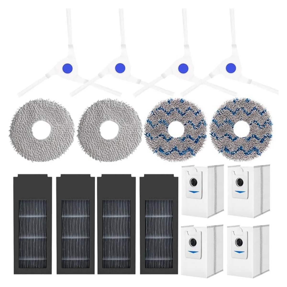 Staubsauger teile Für DEEBOT X2 X2 Pro X2 Omni Staubsauger Wichtigsten Seite Pinsel Hepa-Filter Mopp Pads Staub Taschen Teile
