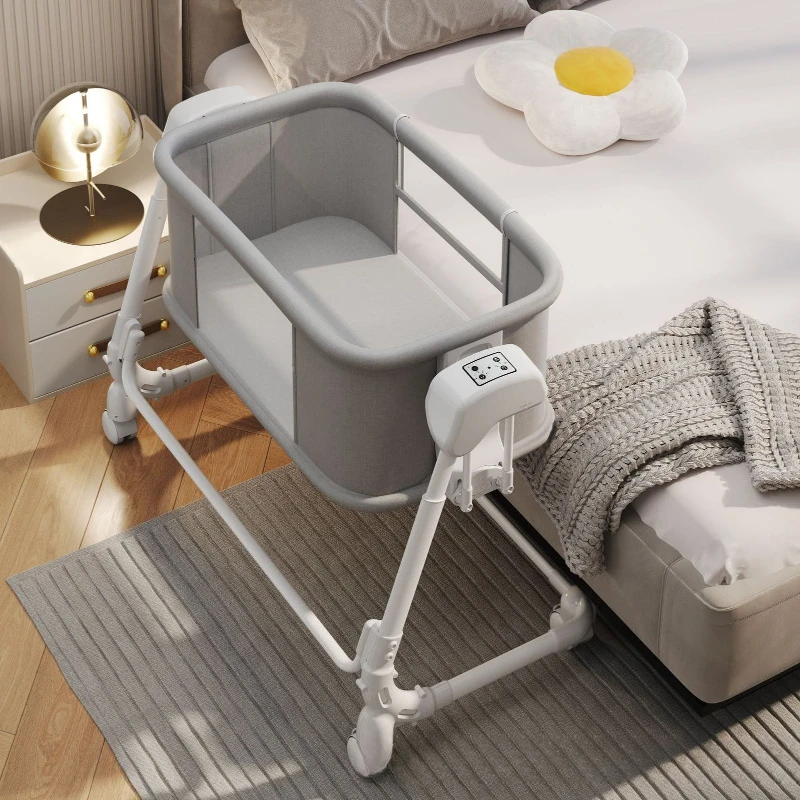 Newborn electric smart shaker coaxing sleep rocking chair movable swing bed
