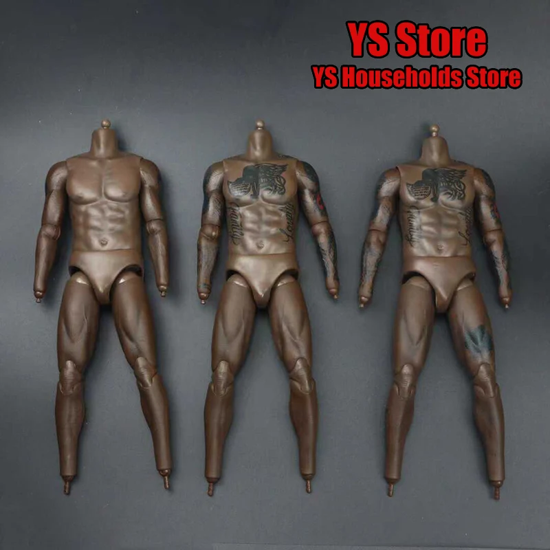 

2024 New 1/6 Basketball Player Black People Mini Tattoo Moavble Flexible Body Delicate Delicate Design Model For 12" Male Decor