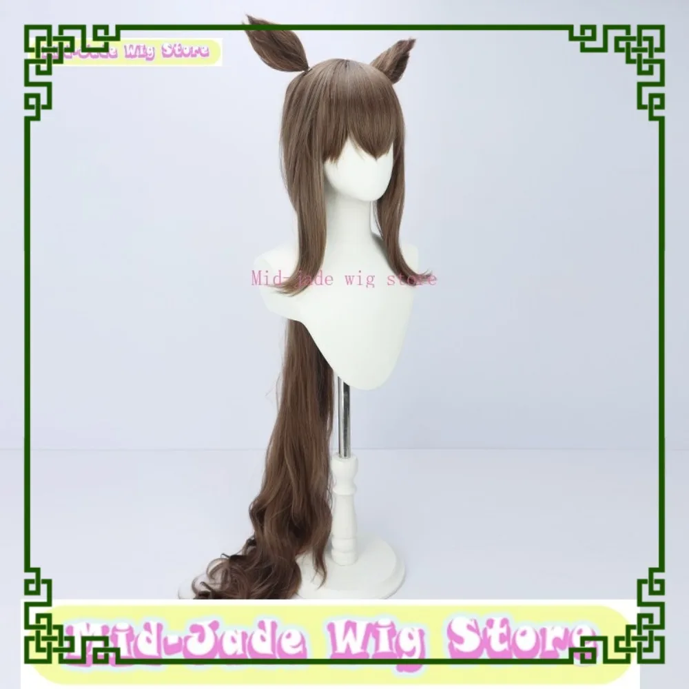 أوما موسومي جميل ديربي العبادة فيغا شعر مستعار تأثيري أنيمي لعبة تأثيري + نفس اللون آذان منتصف اليشم متجر شعر مستعار