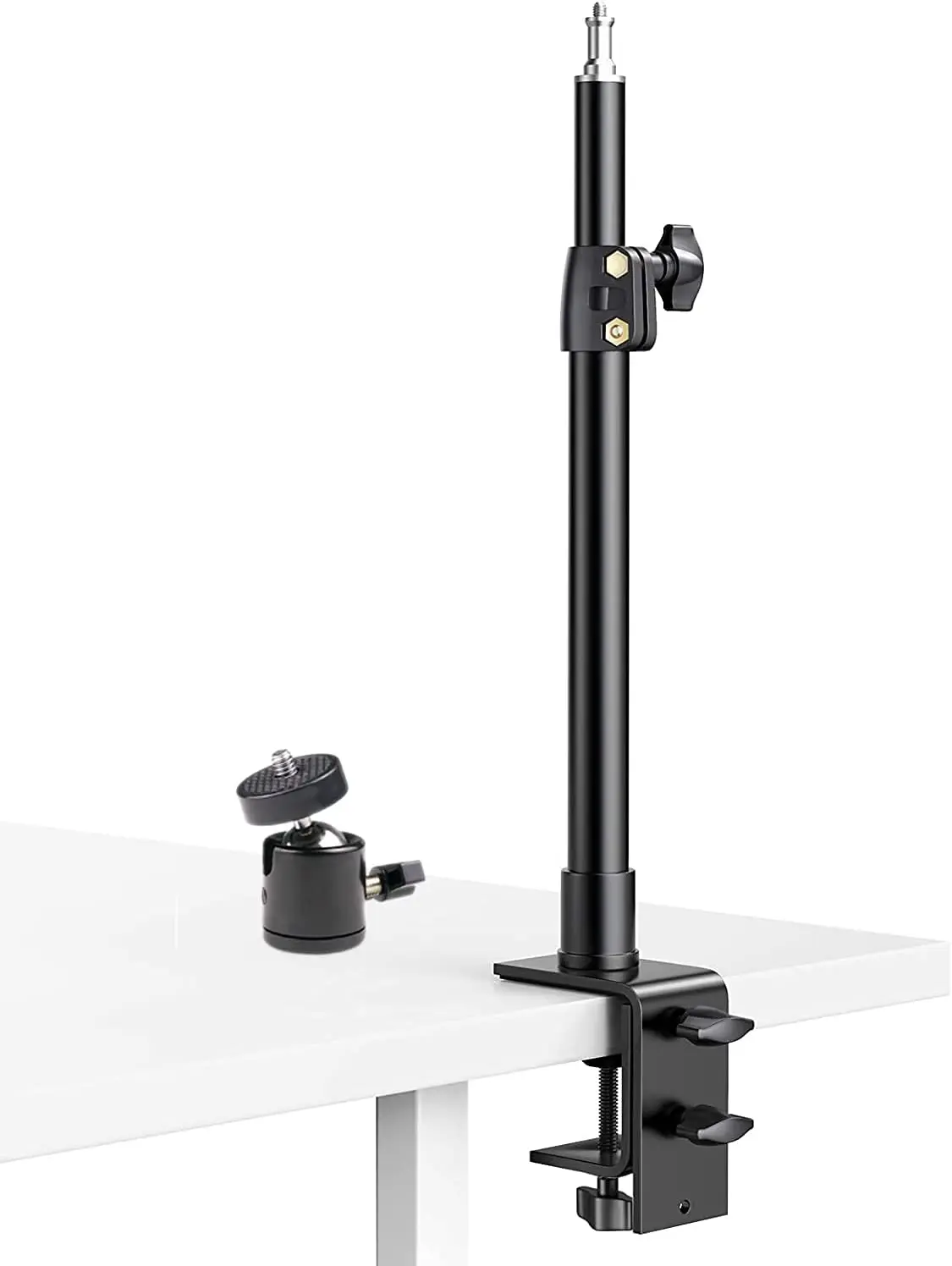 

Desk Mount Stand Tabletop Light Stand C Clip Stand with 1/4inch Screw for LED Ring Light, Adjustable 13.7-23.2 inches/35-59cm fo
