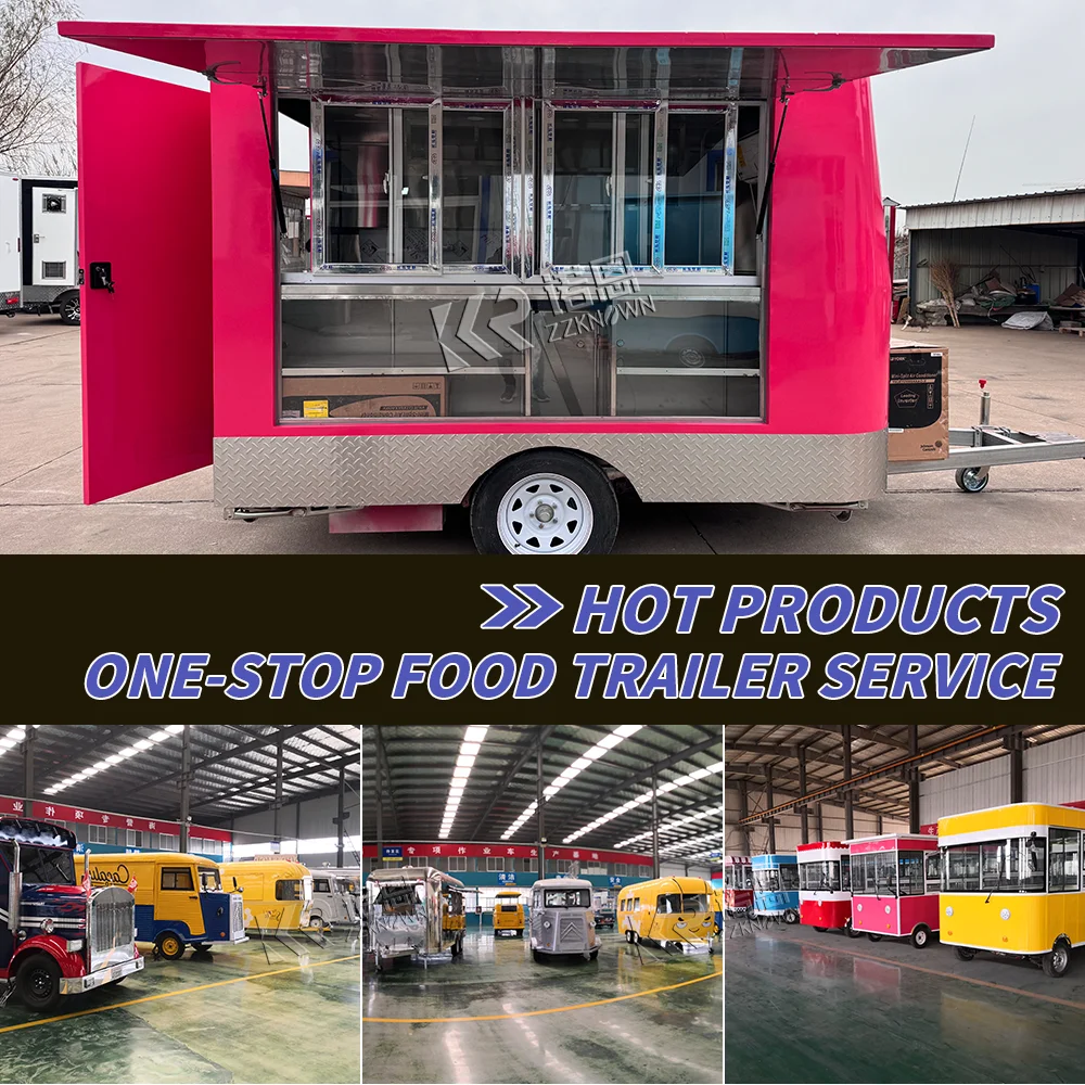 Konzessionen-Food-Anhänger, Straßenrestaurant, maßgeschneiderte Küchengeräte, Konzessionen-Food-Truck, Catering-Anhänger, komplett ausgestattet