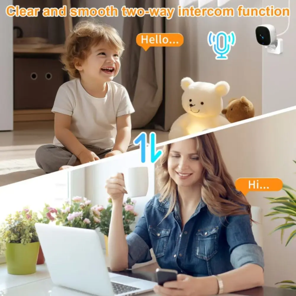 Mini Design Wireless Security Camera HD Wide-Angle Mini Camera IP65 Waterproof Two-Way Audio Indoor Camera Indoor Use view 4