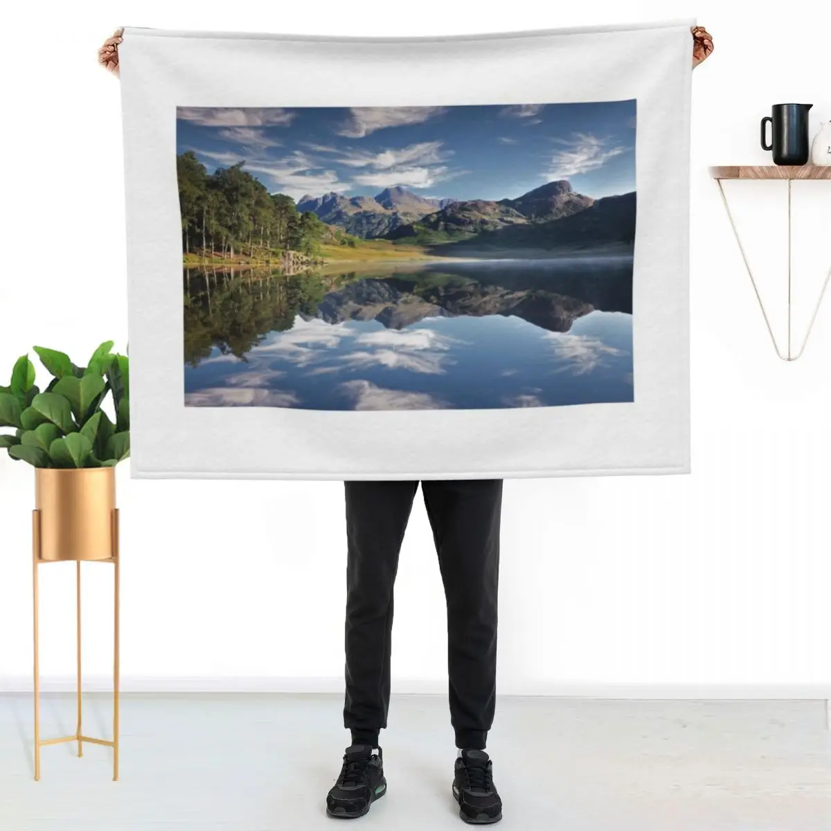 Dancing clouds above The Langdales and Blea Tarn Throw Blanket Sofa Throw Quilt warm winter Multi-Purpose Warm Blankets