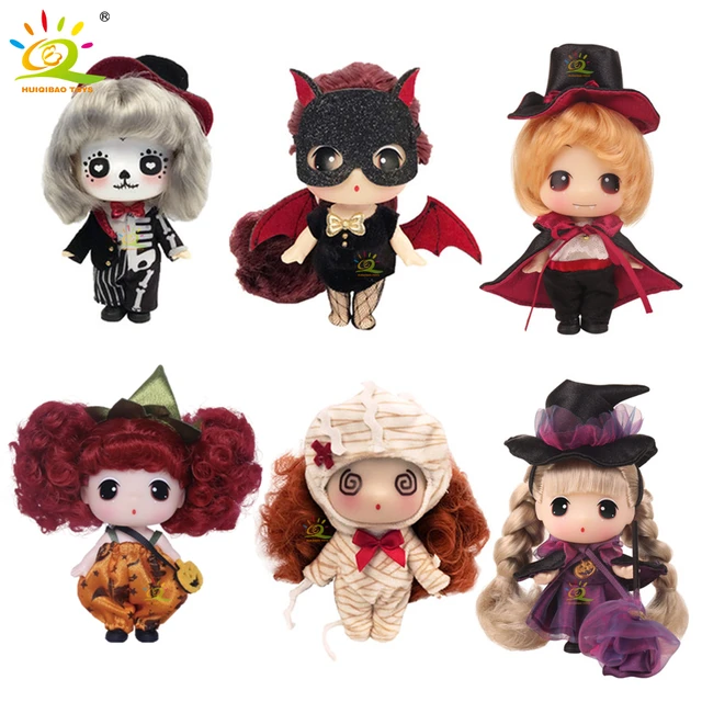 1pcs 9cm Mini Dressing Up Ddung Dolls Cute Korean Anime Halloween Cosplay  Vampire Simulation Hair Children Toys For Girls Gifts