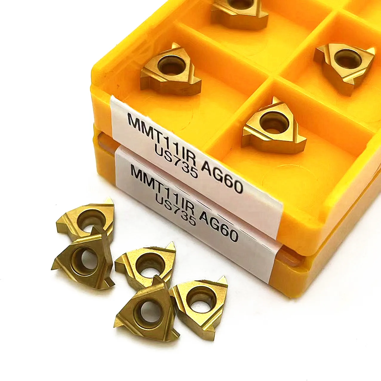 10 pz MMT11IR AG60 MMT11ER AG60 US735 UE6020 VP15TF lama in metallo duro filettatura utensile per tornitura utensile per tornio CNC inserto per tornitura MMT11IR ER