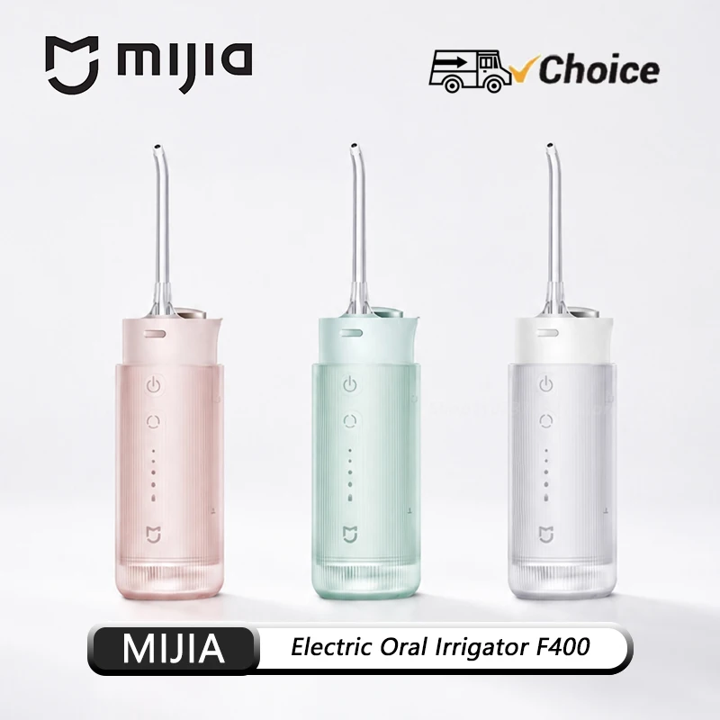 MIJIA Portable Oral Irrigator F400 4 Mode 200mL Water Tank 1700 Time/m Water Spray Retractable Irrigator Flosser Pick Jet