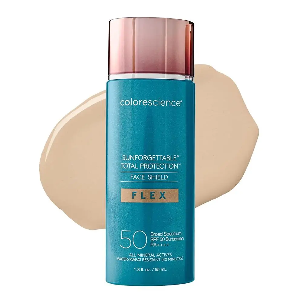 

Colorescience Sunforgettable Total Protection Face Shield Classic Mineral Sunscreen Foundation, легкая, нежирная, натуральная основа под макияж с минеральным солнцезащитным фильтром.