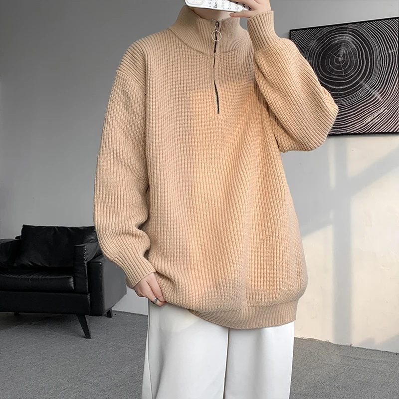 Mens Luxury Designer Clothing Zipper Turtleneck Sweaters for Men Autumn And Winter Keep Warm Sweater Women Oversized Jumpers