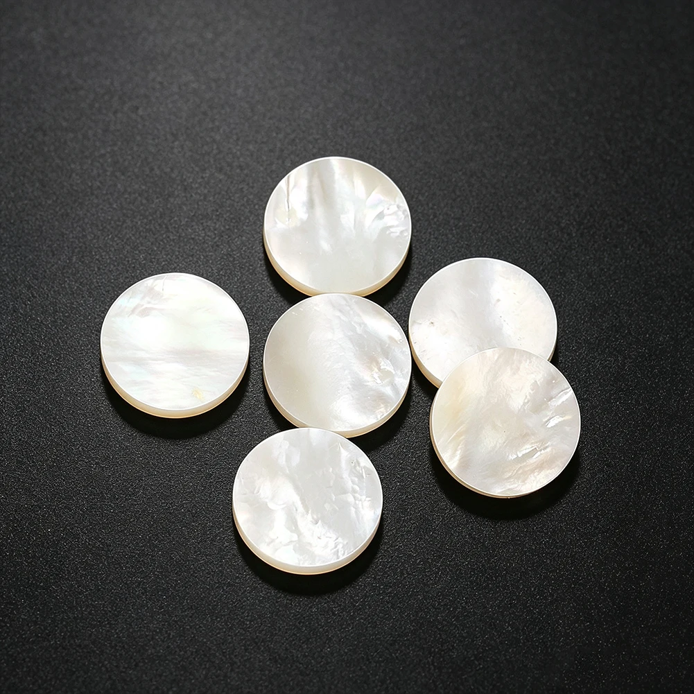 2pcs Natural White Mother of Pearl Round Shell Slice Flat MOP Shell Beads for DIY Jewelry Making Resin Craft Accessories