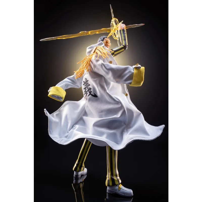 

In Stock 1/12 Scale Trendy Classic Anime One Piece Borsalino Character White Cloak Accessory for 6'' SHF Action Figure Body