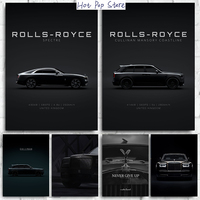 R-olls R-oyce Luxury Car Poster Canvas Painting British Dream Car Wall Decor Become Rich Man Dream Wall Decor Motivation Print