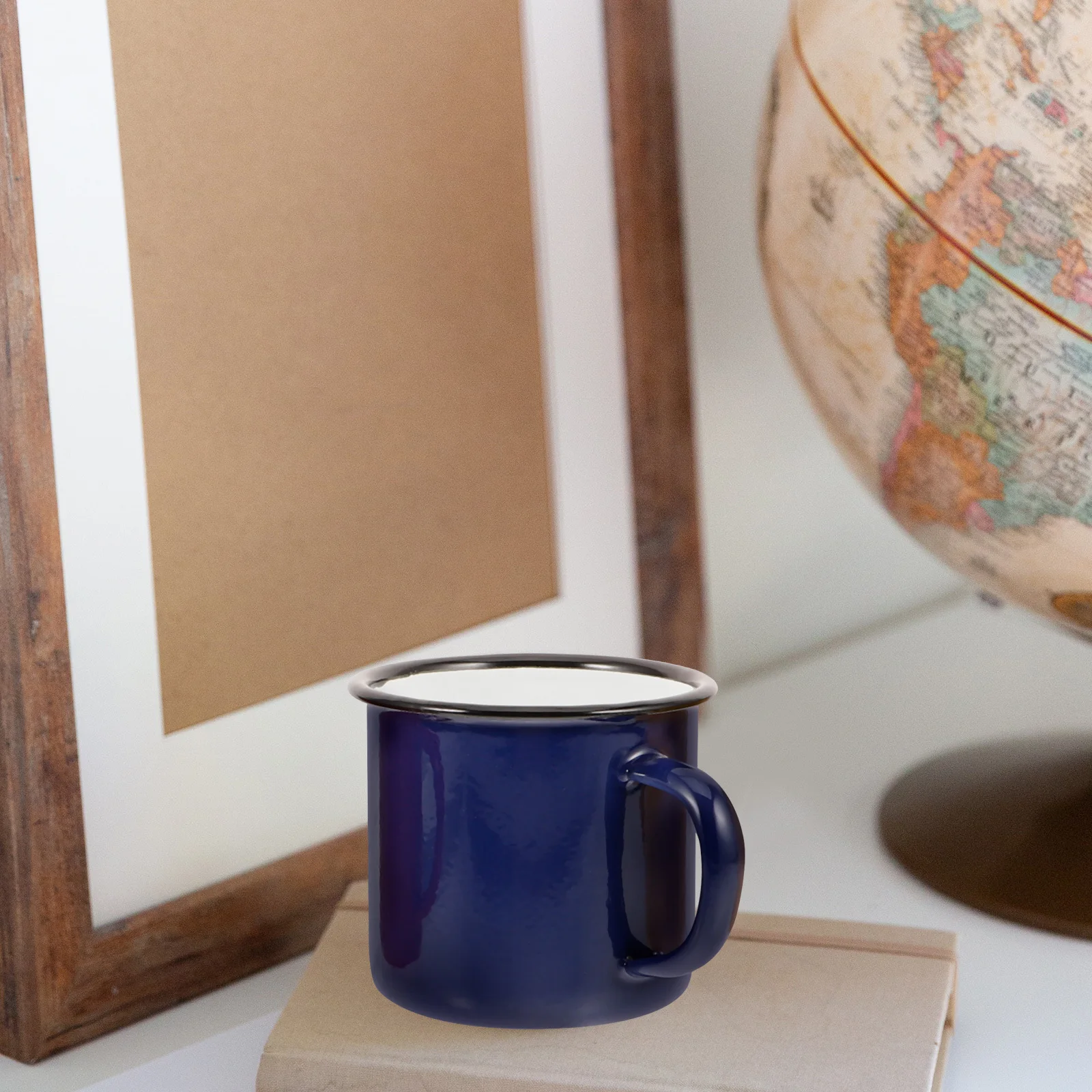 

4Pcs Enamel Mug Set Vintage Durable Water Cups Household Office Camping Tea Drinking Cups Camping Tableware Set