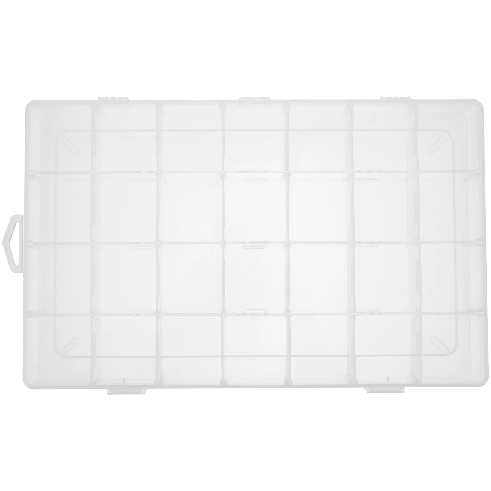 

28 Grid Clear Plastic Storage Box Organizer Container Removable Dividers Jewelry Ring Beads Holder Transparent 35X22X4.8Cm