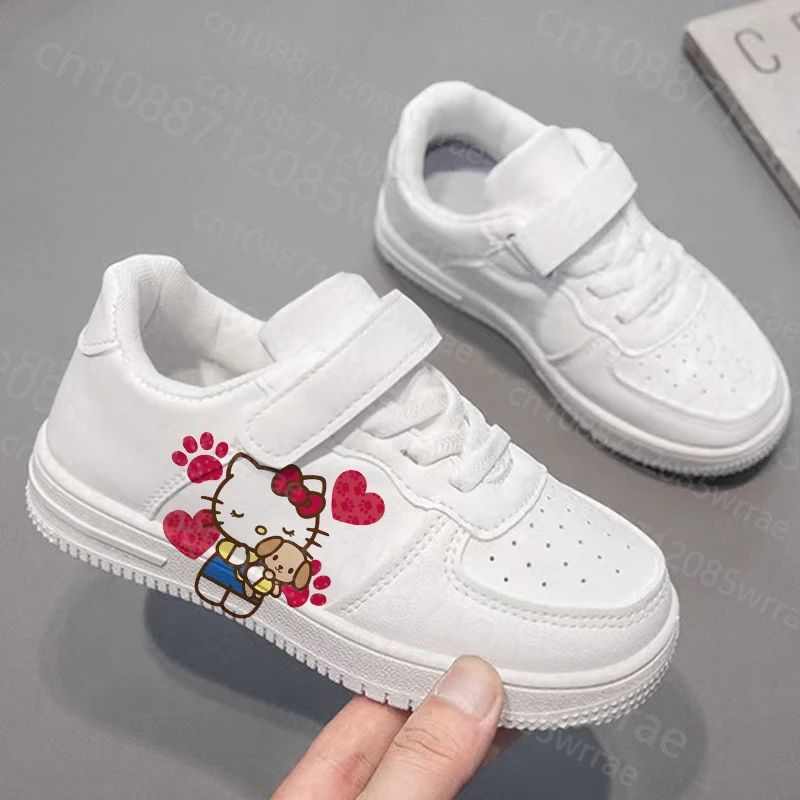 

hello kitty, модная спортивная обувь для девочек 7 и 18 лет, детские кроссовки для девочек и мальчиков, повседневная баскетбольная обувь для бега, подарок для бега