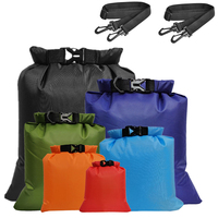 Outdoor Ultralight Waterproof Dry Sacks Storage Bags w Shoulder Straps for Camping Hiking Travel Drifting Kayaking Boating Beach