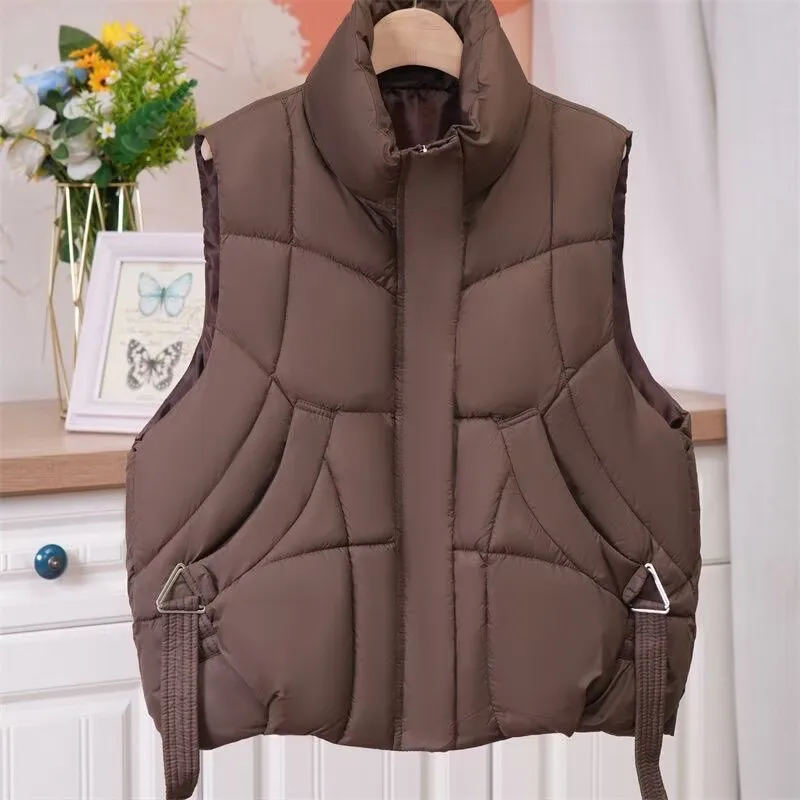 Off-season Plus Size Women's Down Cotton-padded Vest Coat 2026 Autumn Winter Female New Waistcoat Jacket Fashion Overwear