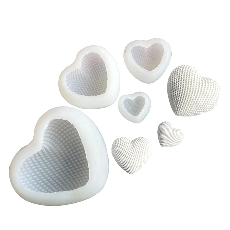 3D Woven Liebe Silikon Form Liebe Herz Harz Kerze Form Mousse Kuchen Aromatherapie Kerze Form Schokolade Backformen Handwerk