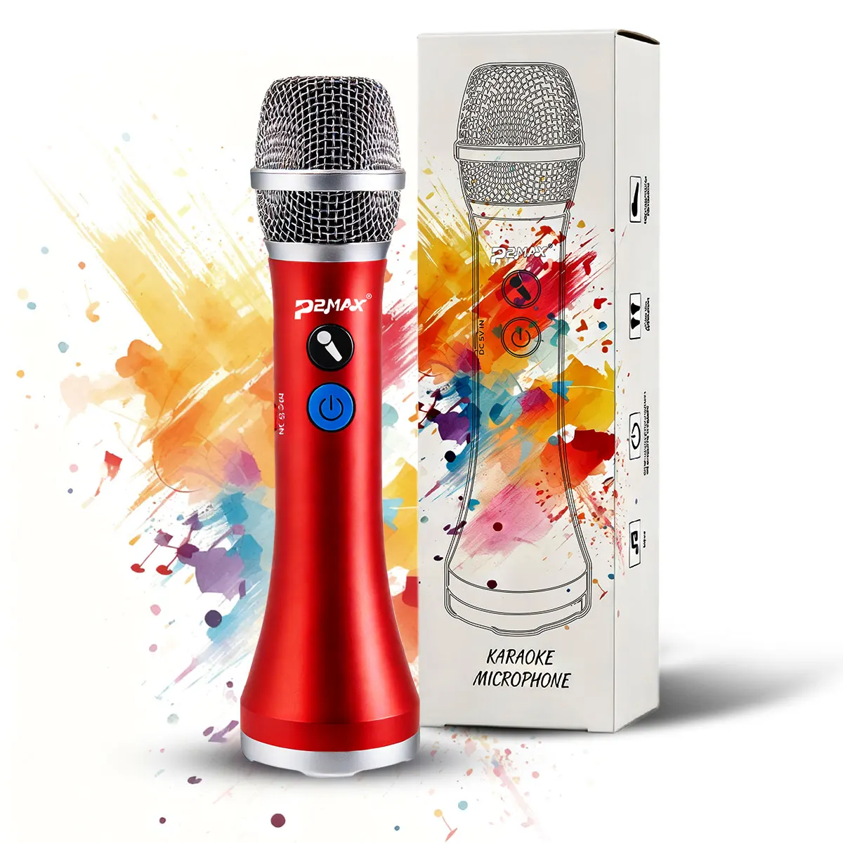 

Ultra Powerful Handheld Eco Karaoke Microphone Megaphone Stereo Mic Speaker Louder Amplifier for Sing Training Meeting Outdoor