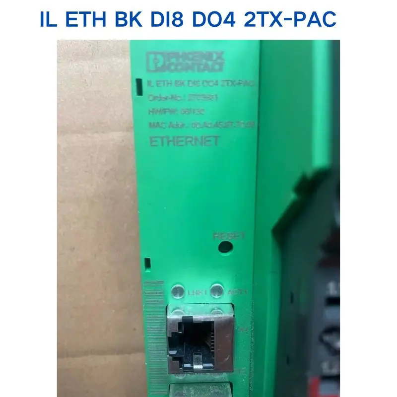 

Second-hand test OK for PHOENIX modular IL ETH BK DI8 DO4 2TX-PAC 2703981