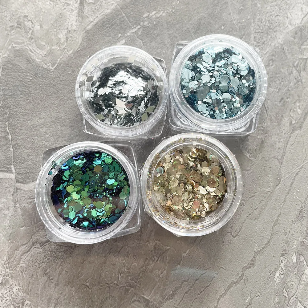 

-Glitter Collection- Versatile Diverse Nail Glittering Material Opal Powder Macaroon Sequins Chameleon Flakes Chrome Pigment 404