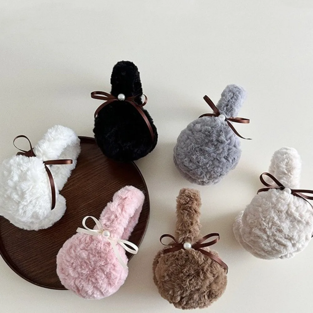 Fashion Warm Winter Earmuffs Folding Faux Fur Earmuffs Soft Portable Ear Warmer for Women