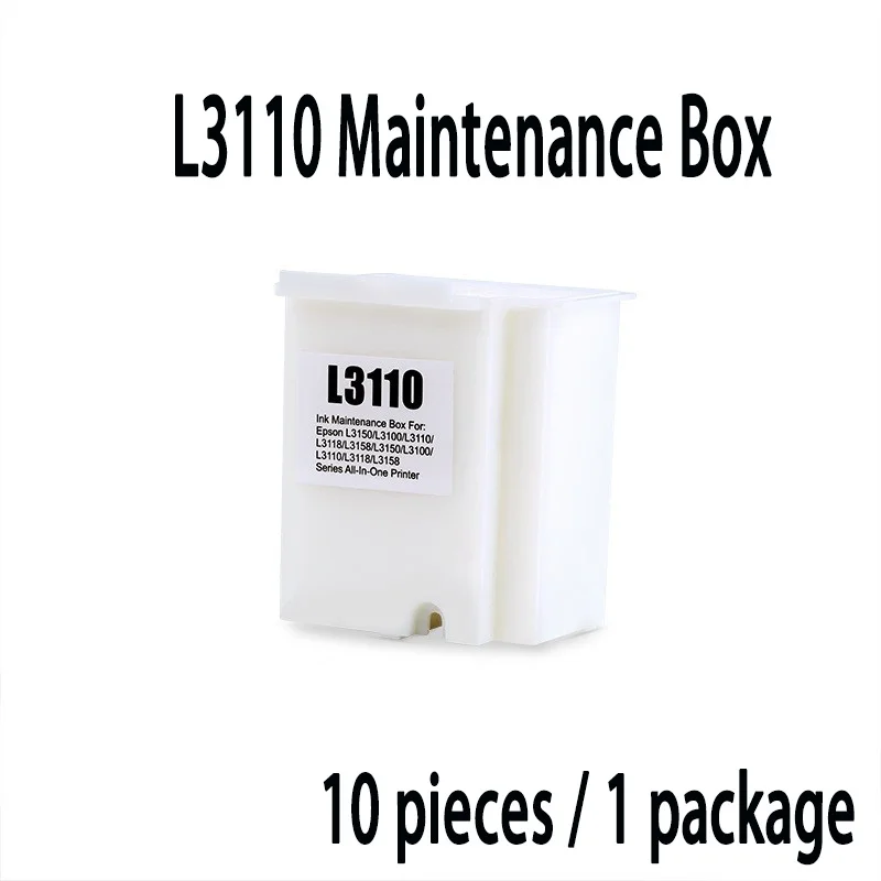 10PCS-L3110 Maintenance Box For Epson L1110 L1118 L1119 L3115 L3116 L3117 L3118 L3119 L3106 L3108 L3150 L3158 L3160 Printer