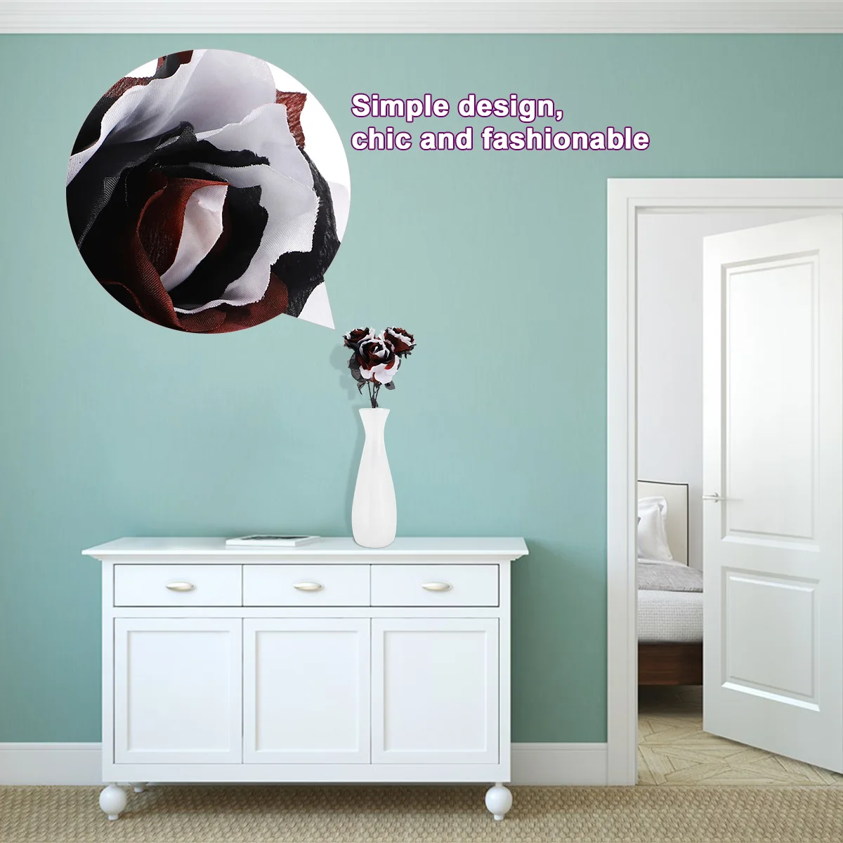 

3Pcs Simulation Rose Strong Prop Wedding Party Halloween Home Decoration Photo Supplies Simulation Rose