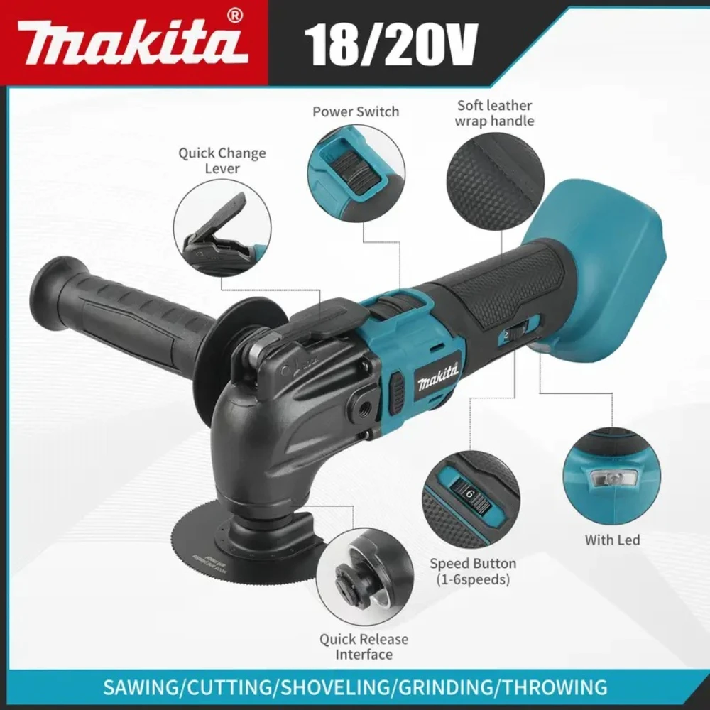 MAKITA Quick release Oscillating Tool Brushless Multi Functional Tool Renovator Electric trimmer Compatible For MAKITA Battery