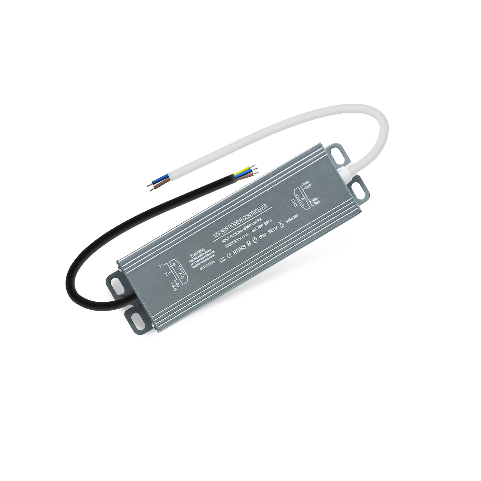 Outdoor LED-Treiber IP67 Wasserdicht AC 110-250V zu DC 12V/24V Netzteil Transformator 60W-600W für LED-Beleuchtung