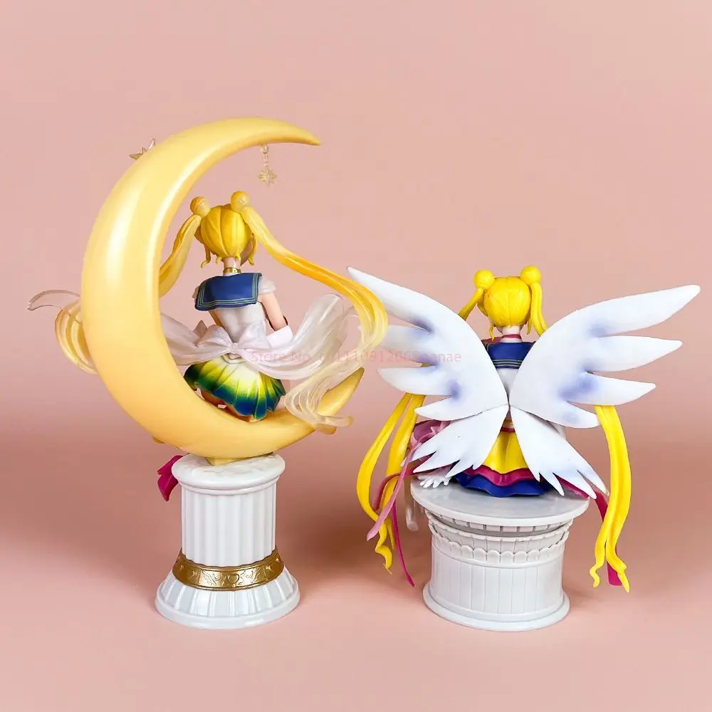 19.5cm Sailor Moon Anime Figure Tsukino Usagi Princess Serenity Statue Action Figurine Collectible Model Gift Toys Decor view 6