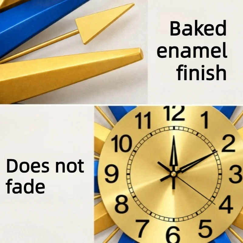 Metal Wall Clock Sun Classics Style Silent Sense Wall Clock Living Room Modern Luxury Elegance Clock Practical Design Home Decor