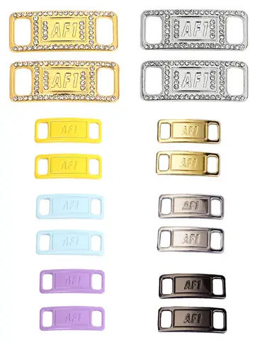 1Pair AF1 Diamond Shoe Charms Fashion Laces Buckle Quality Metal Shoelaces Decorations Chapa Air Force 1 Shoes Accessories