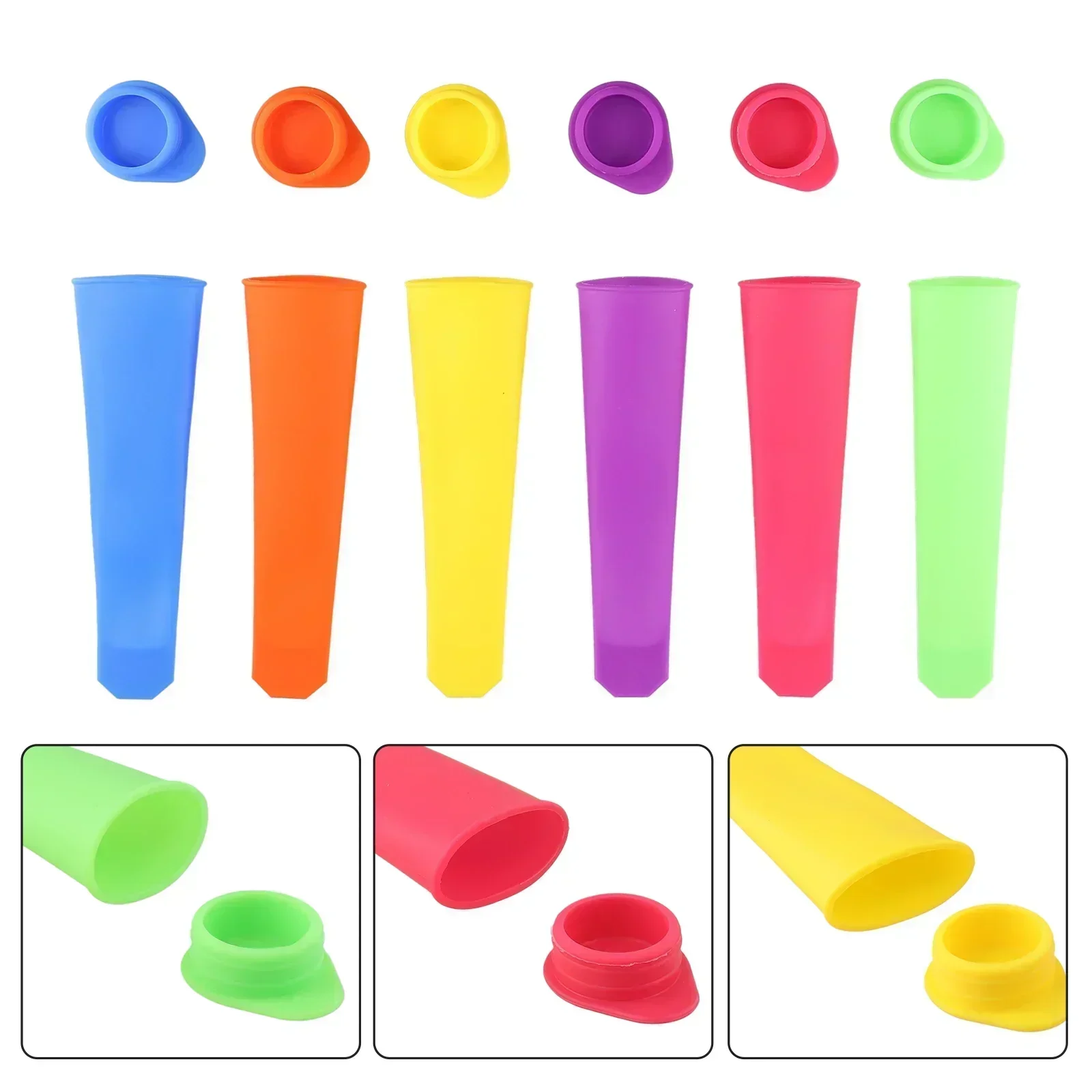 Accessories Popsicle Mold Silicone Soft Tool 1/6pcs 15*13*3.5cm Creative Easy Mold Release Ice Box Ice Cream Mold