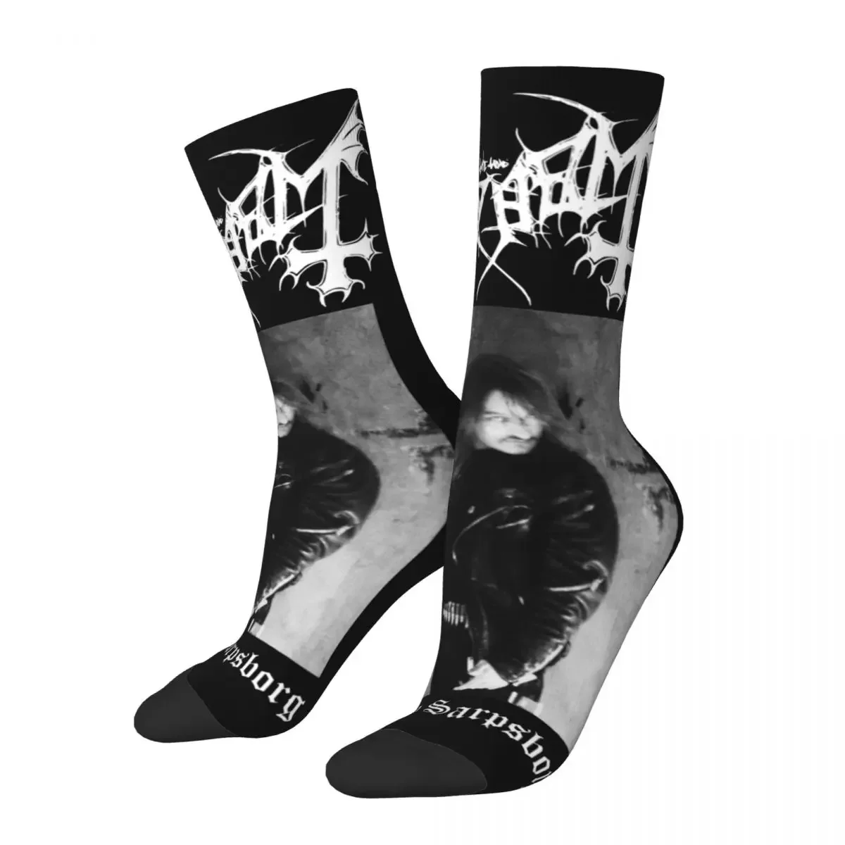 Casual Mayhem Socks Merch Live In Sarpsborg Black Print Socks All Seasons Super Soft Crew Socks Non-slip