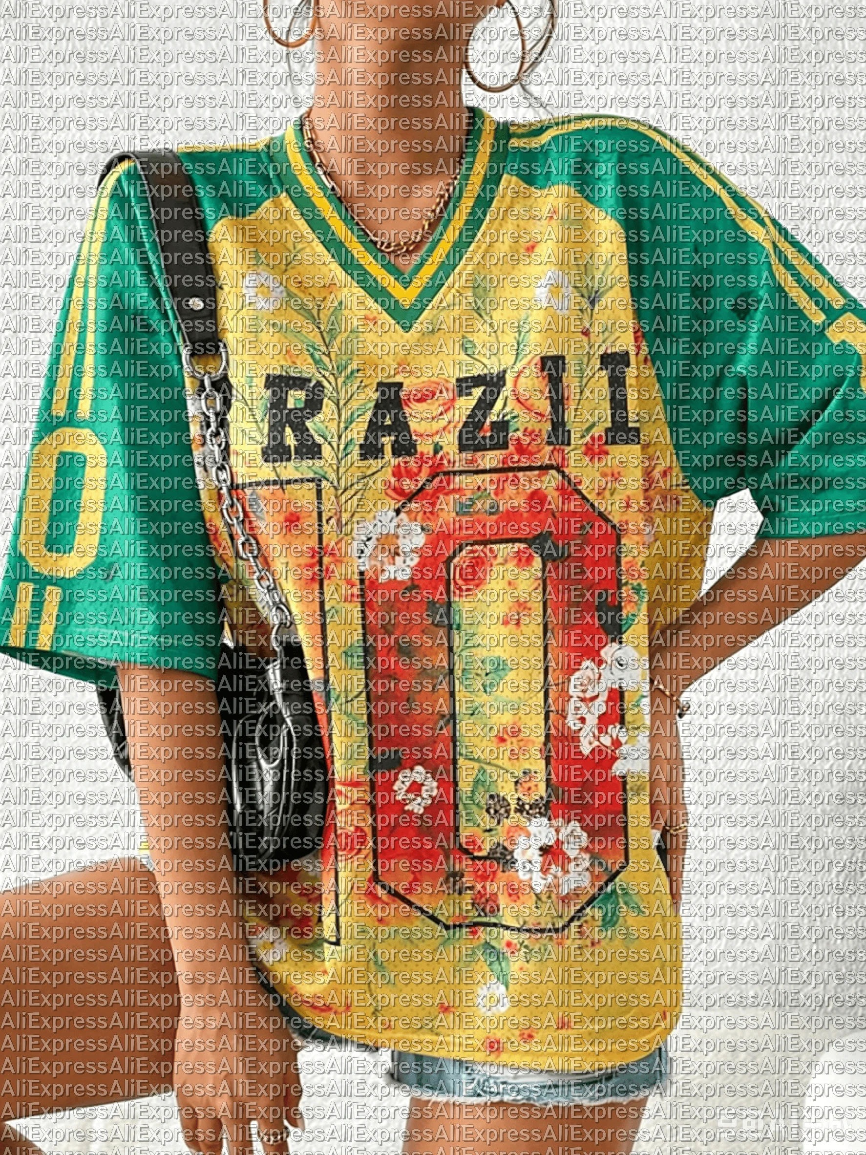 

Children's, Men's, and Women's American Brazilian 3D Printed Jerseys with Breathable and Loose Fit, Fan Support Short Sleeves
