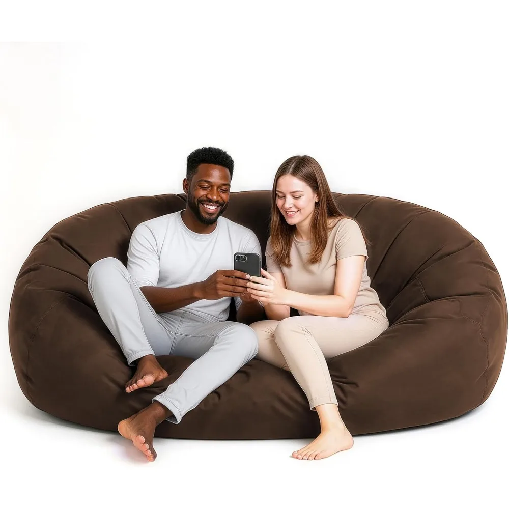 

Luxurious Giant 6ft Bean Bag Chair with Microsuede Cover - Ultra Soft, Foam Filling, Washable XL Bean Bag Sofa for Kids, Teenag