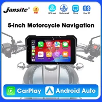 Jansite-navegador GPS portátil para motocicleta, 5 pulgadas, inalámbrico, Carplay y Android, Monitor para Moto, IPX7, resistente al agua, Bluetooth Dual 5,0