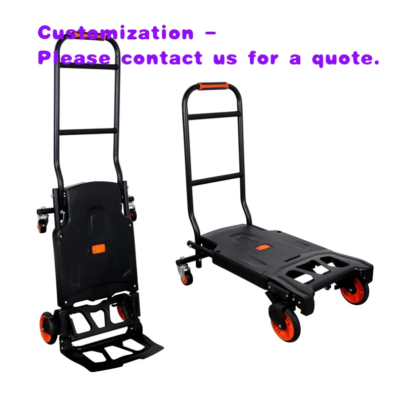 

Складная металлическая тележка-платформа для путешествий и кемпинга с настраиваемой ручкой из нержавеющей стали, для покупок и приключений