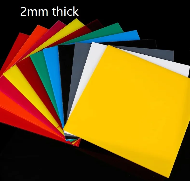 2mm Red blue yellow black red white PMMA Panel Acrylic plate PMMC board acrylic sheet organic glass plexiglass perspex panel