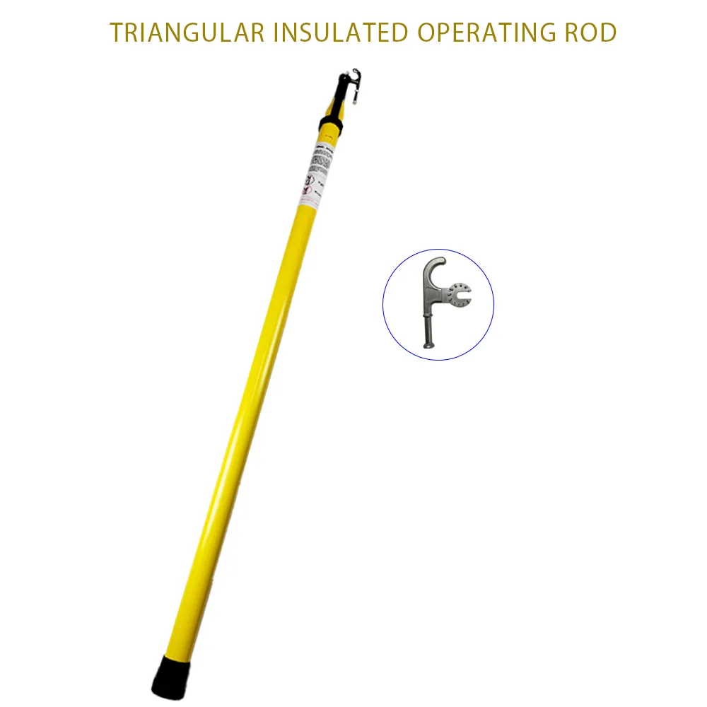 Triangular Hot Rod High Voltage Triangle Stick Telescopic Adjustable Operating Rod Fiberglass Insulated Stick High Quality