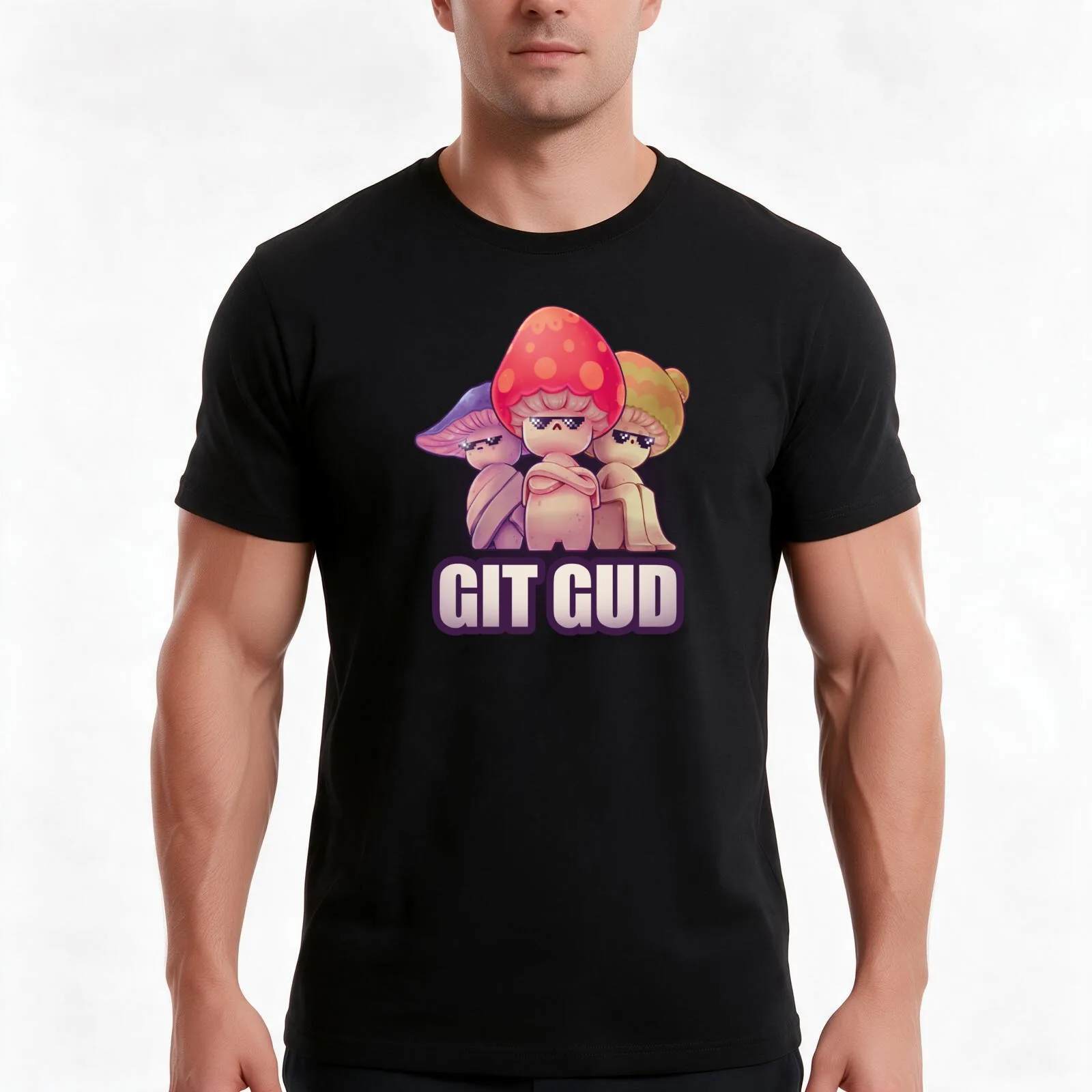 Alternative Shroom Gang from Chonky - From Breakfast to Domination T-Shirt Summer Casual Cotton Tee Oversized Streetwear Tops