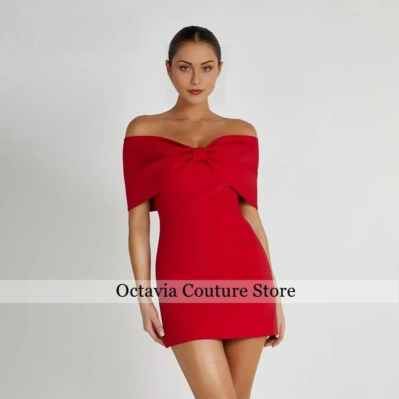 

Off Shoulder Mermaid Cocktail Dresses Simple Graduation Dress Vestido de graduación Evening Party Gowns Woman Wedding Prom Dress