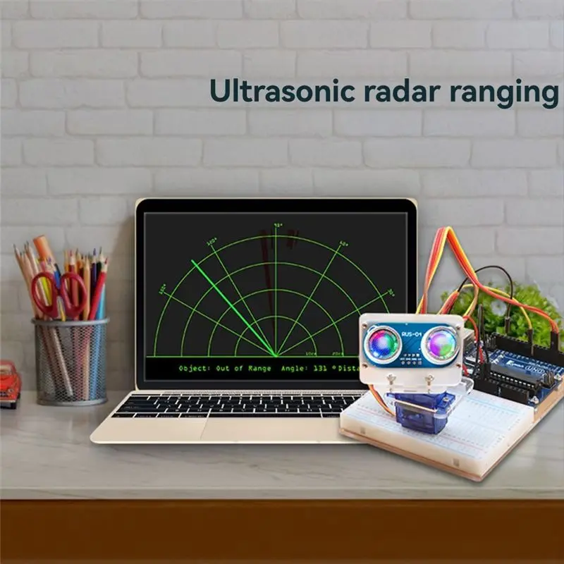 A23F-RUS-04 Ultrasonic Distance Sensor Module For Robotics And Obstacle Avoidance With RGB Light 3-5.5V Power Range RUS-04