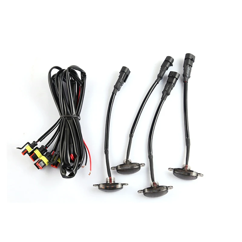 

For Great Wall Poer GWM Poer 2019-2023 Front Center Grille Yellow LED Light Car Decor Lamp Night Warning Refitting Accessory