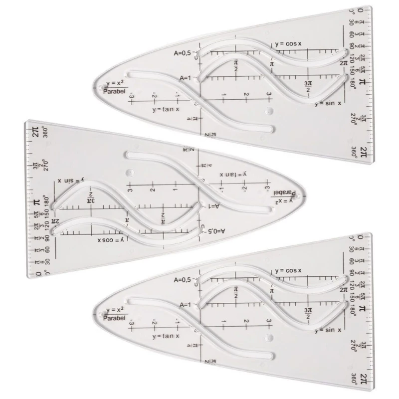 Parabolische stencil Parabolische sjabloon Paraboolliniaal Tekening Parabolische sjabloon Meetinstrument Diepgangliniaal voor