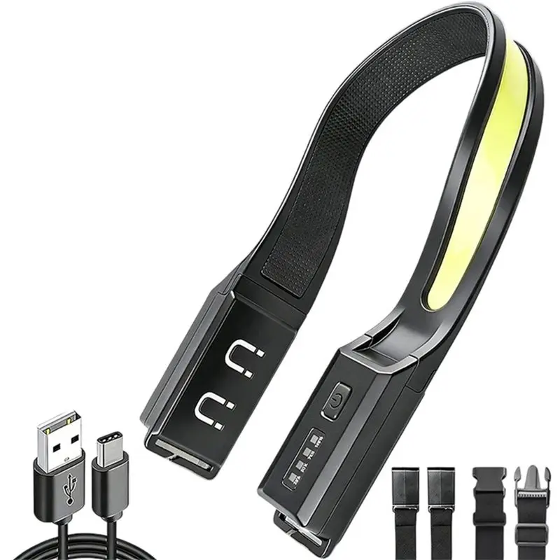 

AB41-Outdoor Camping, Flashlight, Running Light, Fishing Light Headlight COB Silicone Work Light Magnetic Auto Repair