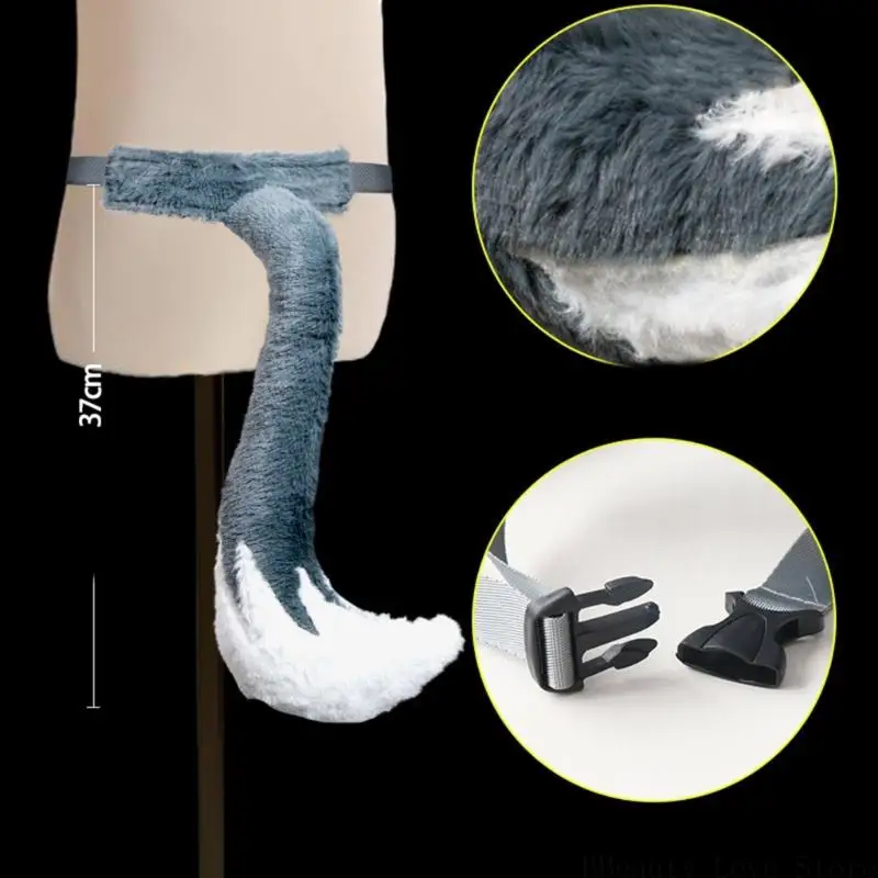 Wolf Face Mask Mask Wolf Tail en Handschoenen Halloween Animal Wolf -kostuum voor Kid volwassene